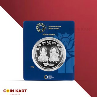 Lakshmi Ganesh (999.9) Purity 100 gm Silver Coin